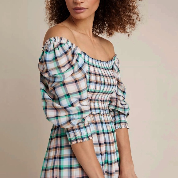 Anthropologie Cerie Smocked Midi Dress - Picture 4 of 7